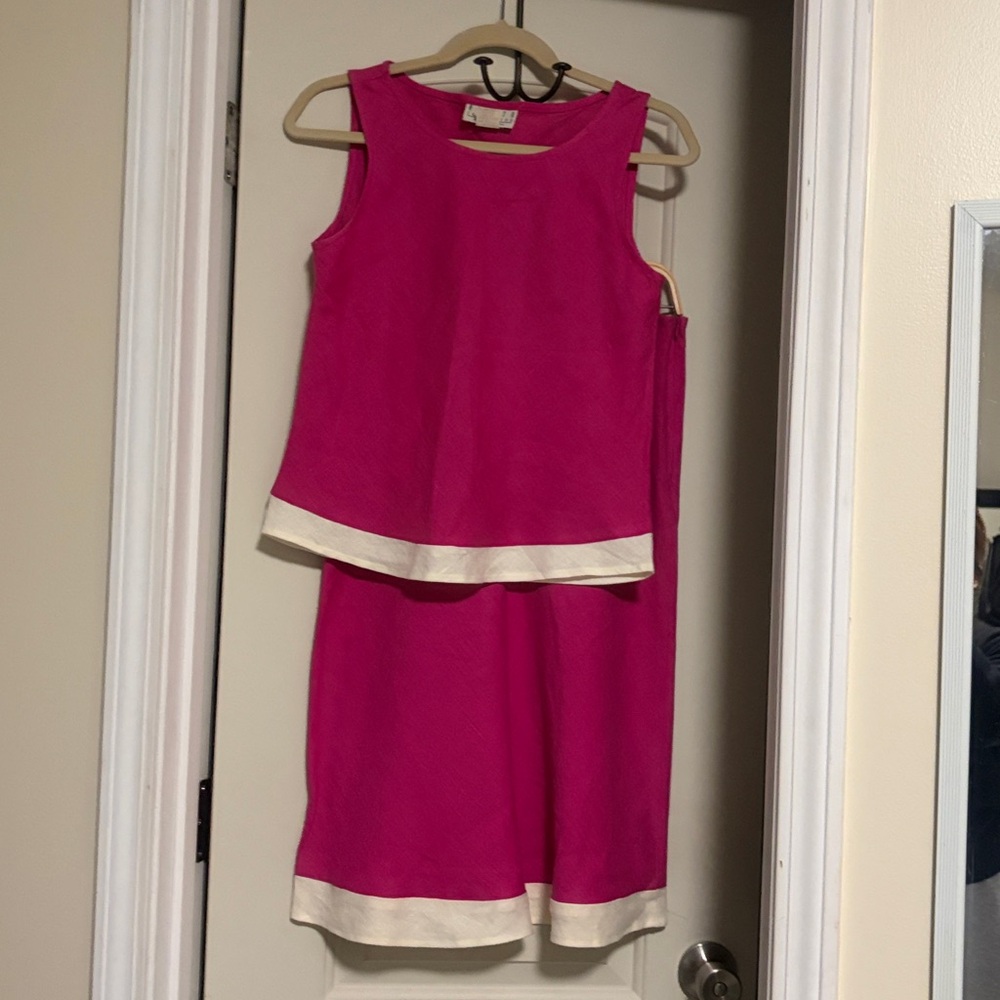 RIALTO COLLECTION By Joy Perreras  Pink Sleeveless Top and skirt X Small